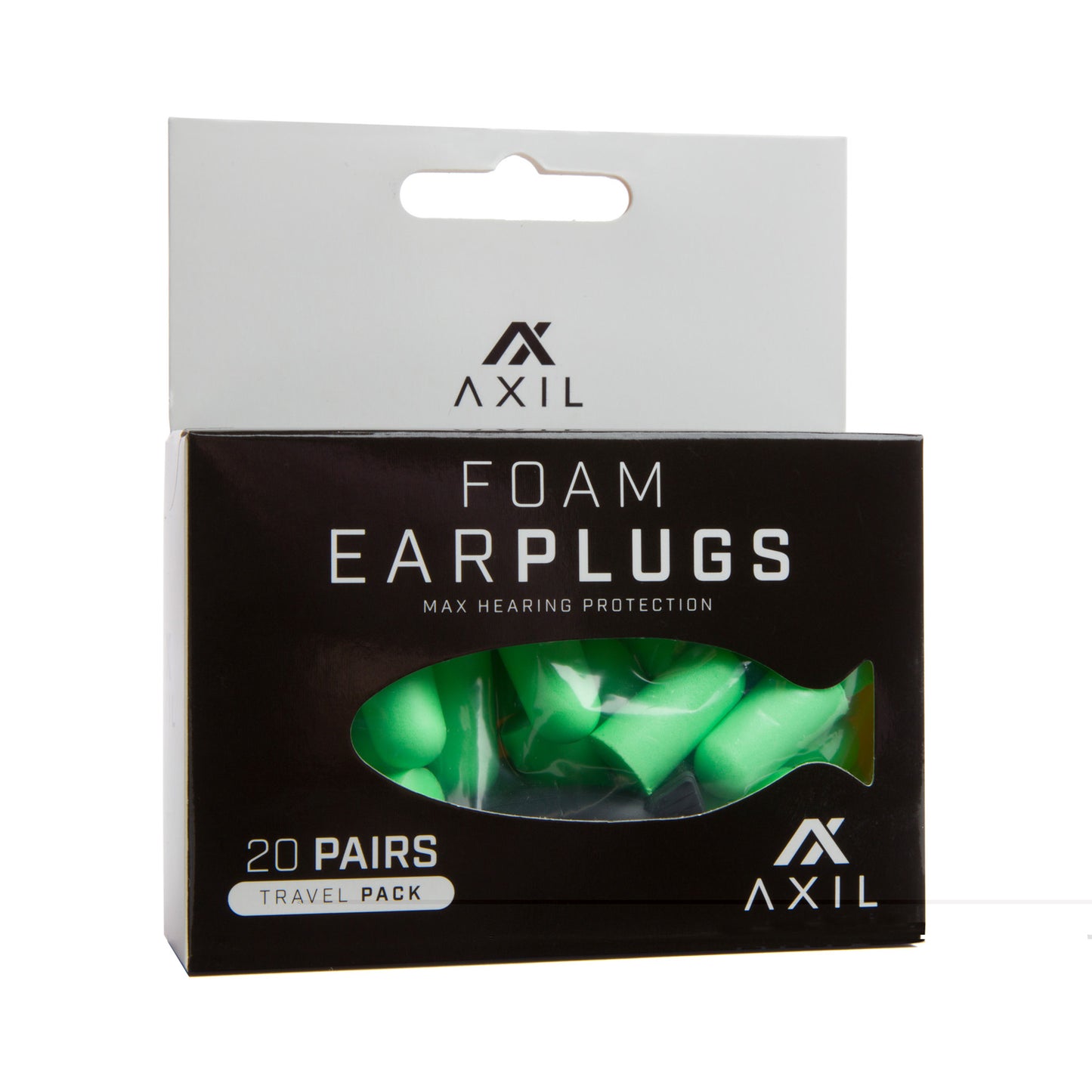 Axil Foam Ear Plugs 20 Pair Trvl Pk