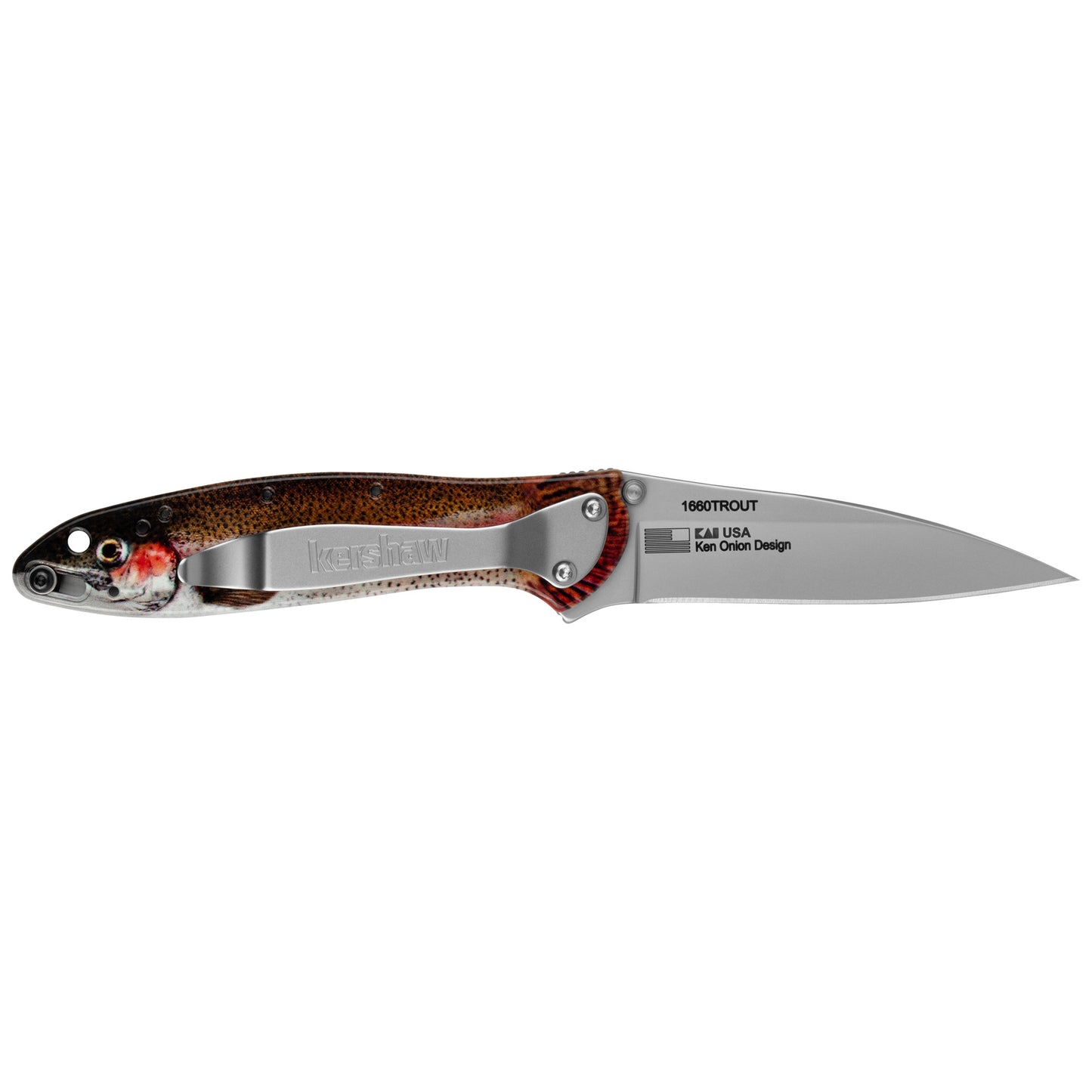 Kershaw Leek 3" Rnbw Trout/silver